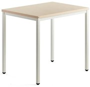 Stolík QBUS, 800x600 mm, biela, breza