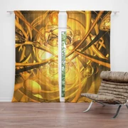 Sablio Záves Žltá abstrakcia: 2 ks 140x250 cm