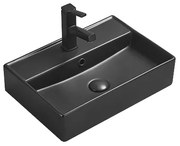 Mexen Blanca, umývadlo na dosku 50 x 35 cm, čierna matná, 21105085