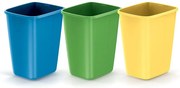 Sada 3 odpadkových košů COMPACTO SORTE 3x 9 L černá