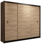 Šatní skriňa SAPHIRA 250x215 cm s posuvnými dverami dub craft