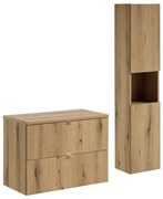 Koupelnová sestava Nova Oak I s deskou a skříňkami 80 cm dub evoke