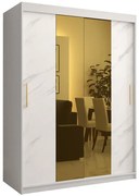 Skriňa Platinum T1 150 biely mramor/biely