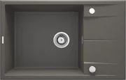 Deante Eridan, granitový drez na dosku 780x500x210 mm Z/O, 3,5" + priestorovo úsporný sifón, 1-komorový, antracitová metalíza, ZQE_T11B