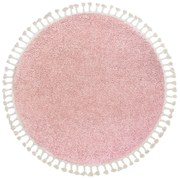 Kusový koberec Berber 9000 pink kruh, 120x120 (priemer) kruh, ružová, obývacia izba, Dywany Łuszczów