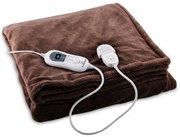 Klarstein Dr. Watson XL, vyhrievacia deka, 120 W, 180 x 130 cm, prateľná, mikroplyš, hnedá