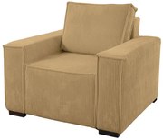 Horčicové menčestrové kreslo SMART