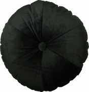 Čierny guľatý zamatový vankúš Felis - 40 * 40 * 10cm