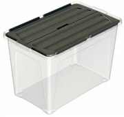 Multibox s pripevneným vekom Eco 48 l, čierne veko, 48 l