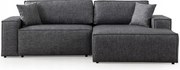 Rohová sedačka Pirlofenzza (s úl. priestorom) (p) (tmavosivá)