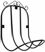Kovový nástenný držiak na záhradnú hadicu Cuthbert, 42x56 cm, čierna