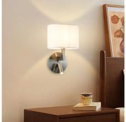 Brilagi - LED Nástenná lampa DAYA 1xE14/40W/230V + LED/3W biela/matný chróm