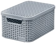 Sivý plastový úložný box s vekom 20x29x14 cm Style – Curver