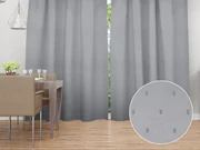 Biante Dekoračný záves TF-080 Obdĺžničky na sivom 150x140 cm