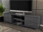 Široký TV stolík Oskar TV, grafitový, šírka 180 cm%
