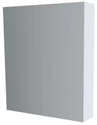 Mereo, Mereo Kúpeľňová zrkadlová skrinka 60 cm, galerka, 2 x dvierka, Multidecor, Biela Arctic, MER-CN798G62BIAA