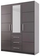 Skriňa Bali D3 Grafit/zrkadlo