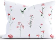 Bavlnená obliečka na vankúš Renforcé 70 × 90 cm - Vlčie maky bielé