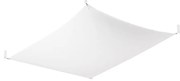 Stropné svietidlo Luna, 1x biele textilné tienidlo, (80 cm)