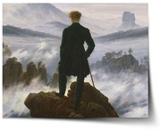 Sablio Plagát Pútnik nad morom hmly - Caspar David Friedrich - 60x40 cm