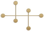 Kovový nástenný vešiak v zlatej farbe Dama-A – Kalune Design