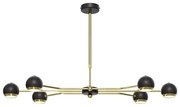 Jupiter 1979 - Luster na tyči TIANA 6xGU10/10W/230V čierna/zlatá