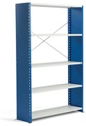 Policový kovový regál MIX, základná sekcia, 2100x1365x400 mm