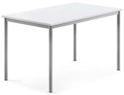 Stôl BORÅS, 1200x800x720 mm, laminát - biela, strieborná