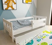 Detská posteľ MAJA z masívu borovice - 200x90 cm - biela