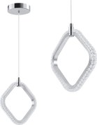 Toolight Toolight, LED závesné svietidlo, 10W, 3000K, 1500lm, LHJ127-1CP, chrómová, OSW-03282