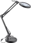 Extol - LED Stmievateľná stolná lampa s lupou LED/8W/5V 2900/4500/7500K čierna