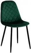 Jedálenská stolička ORLANDO zamatová, tmavozelená