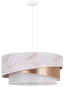 Duolla - Luster na lanku KOBO 1xE27/15W/230V pr. 45 cm biela/rosegold DU600194