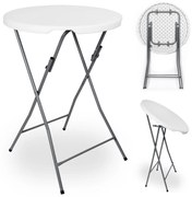 Koktailový stolík GALA 80 cm biely