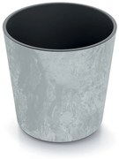 Kvetináč NURBI ZAOBĽENÝ BETÓNOVÝ EFEKT sivý