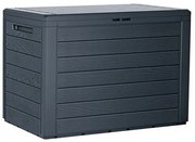 Záhradný úložný box Woodebox antracit, 190 l, 78 cm