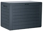 Záhradný úložný box Woodebox antracit, 190 l, 78 cm
