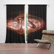 Sablio Záves Červená abstrakcia: 2 ks 140x250 cm