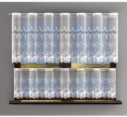 Žakárový záves 639/D33/50 biely. Tovar na mieru