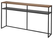 Konzolový stolík v čiernej a tmavo hnedej farbe v dekore jaseňa 20,5x126 cm Tower – YAMAZAKI