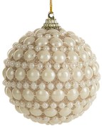 VIANOČNÁ BANKA NA STROMČEK SADA 6 KS (FI) 8 CM KRÉMOVÁ