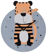 Detské nástenné hodiny Tiger, viacfarebná