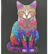 Drevené puzzle - Mačka Kruzzel 75771