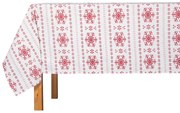 Vianočný obrus Red Snowflakes, 130 x 180 cm