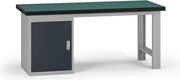 Pracovný stôl do dielne G8, 1800 x 750 x 800 mm, 1x skrinka, grafit