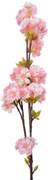 Dekorácia umelá vetvička s ružovými kvetmi - 10*8*92 cm