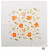 Obrus damaškový Jeseň biely 40x40 cm EMI