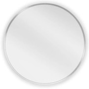 Mexen Loft, okrúhle kúpeľňové zrkadlo 30 cm, farba rámu brúsená oceľ, 9850-030-030-000-10