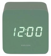 Karlsson 5982GR dizajnové LED hodiny s budíkomzelené, 7 cm