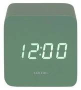 Karlsson 5982GR dizajnové LED hodiny s budíkomzelené, 7 cm